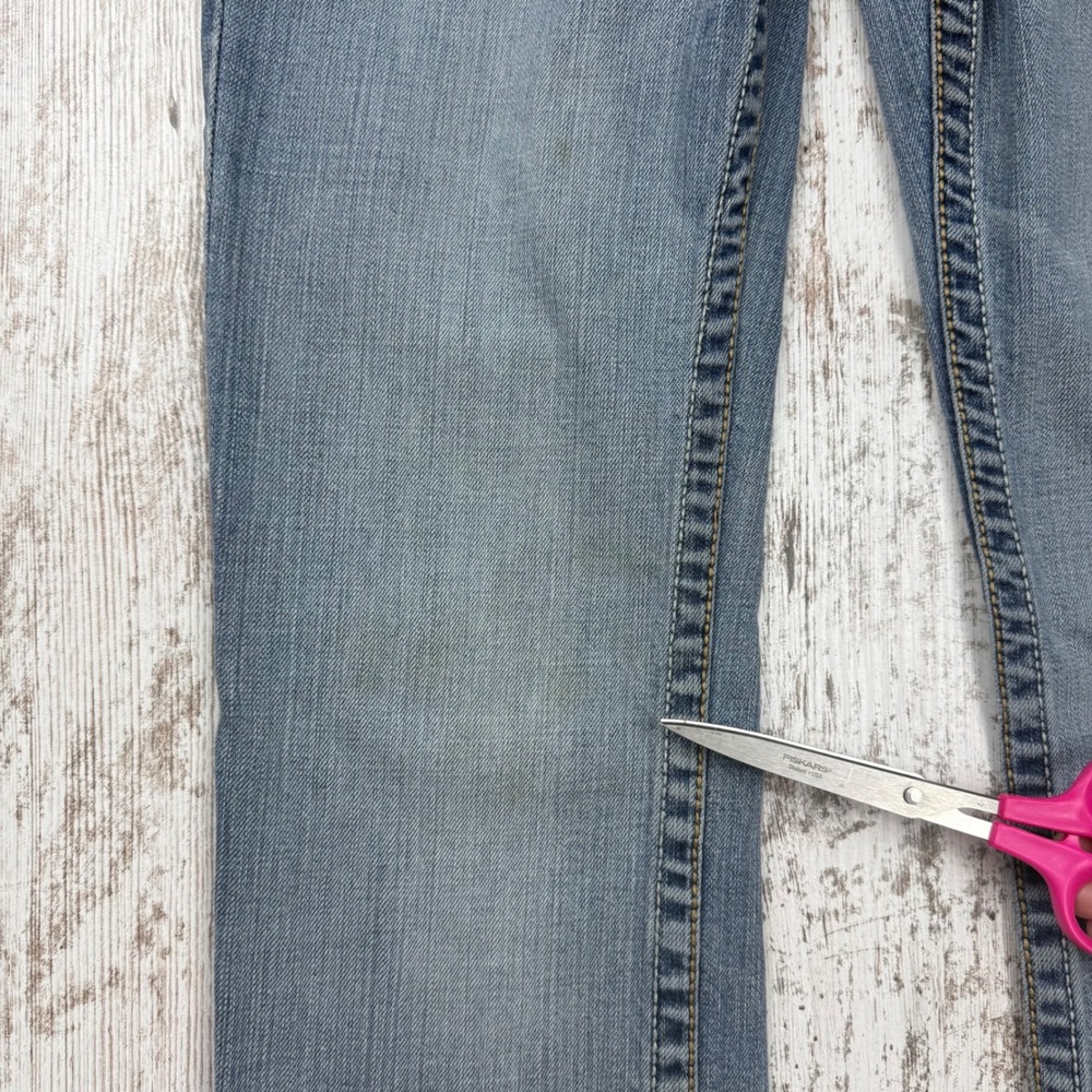 VTG Y2K Aeropostale Chelsea Skinny Bootcut Jean Light Wash Ultra Low Rise 1/2 R - Picture 4 of 13